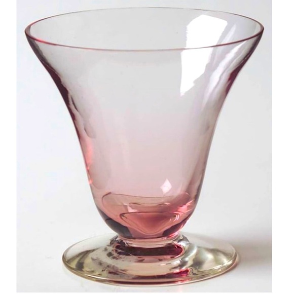 TIFFIN-FRANCISCAN Wisteria Pink Dessert Water Fruit Cocktail Glass Cups Set of 4 - Picture 6 of 16